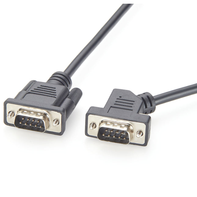 Right Angle 45° DB9 Male to Male R232 Serial Cable
