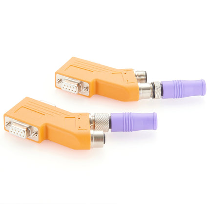 D-Sub 9 Pin DB9 to M12 CAN Bus Splitter 35°