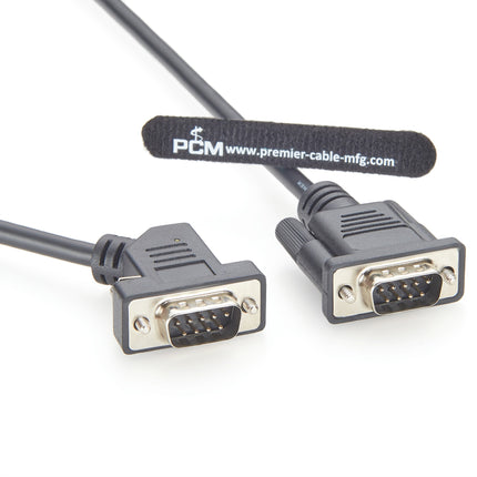 Right Angle 45° DB9 Male to Male R232 Serial Cable