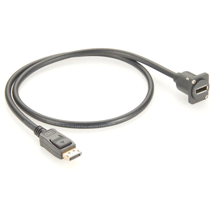 D-Type DisplayPort Panel Mount Extension Cable