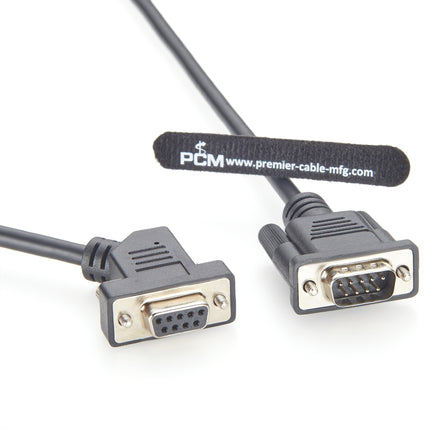 45 Degree Right Angled DB9 RS232 Serial Extension Cable
