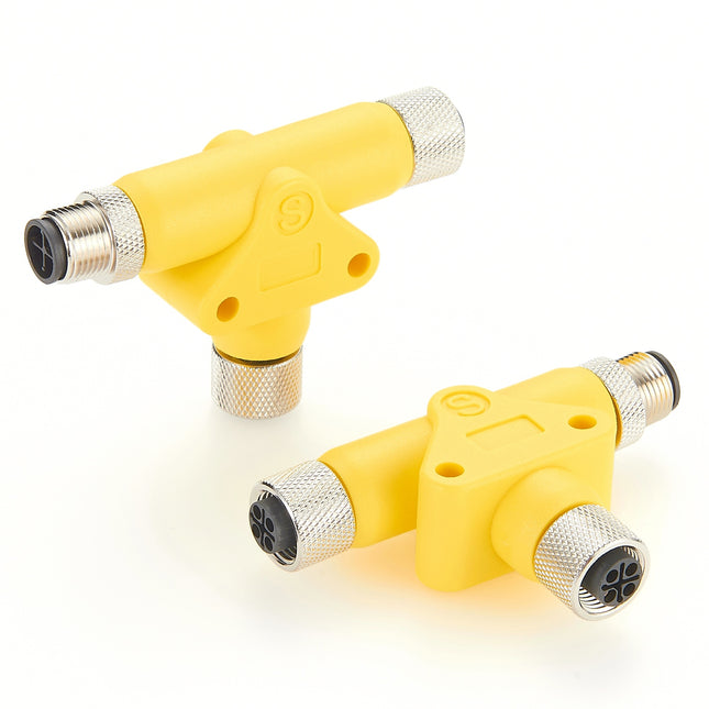 M12 Power T-Splitter S-Code