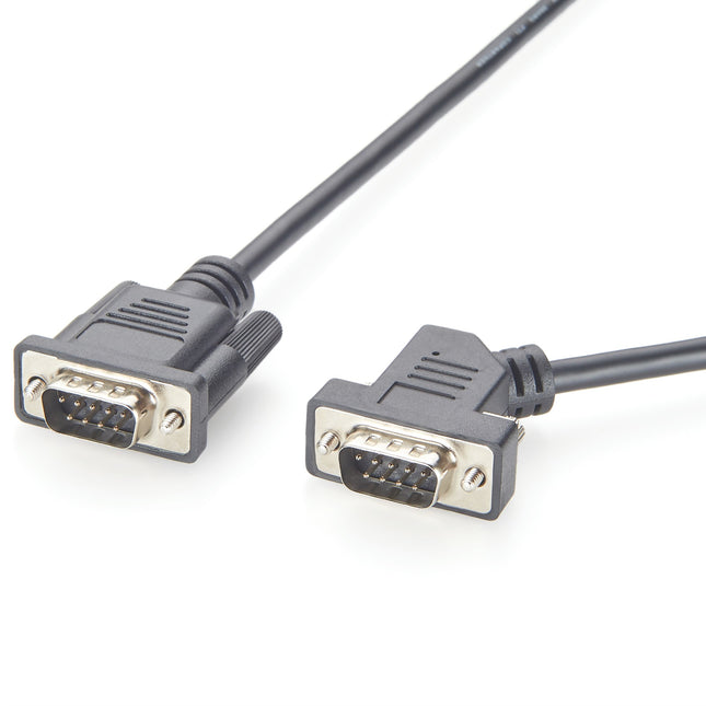 45° Left Angle DB9 R232 Serial Cable Male to Male
