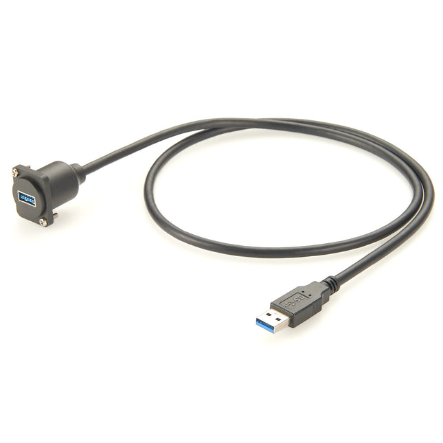 USB 3.0 D-Type Panel Mount Extension Cable