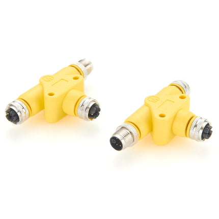 M12 M-Code Power Connector T-Splitter