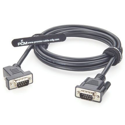45° Left Angle DB9 R232 Serial Cable Male to Male