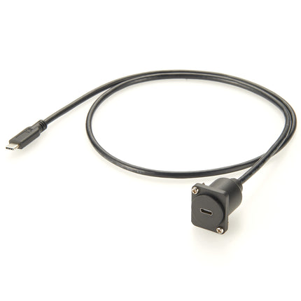 D-Type USB 3.1 Type-C Panel Mount Extension Cable