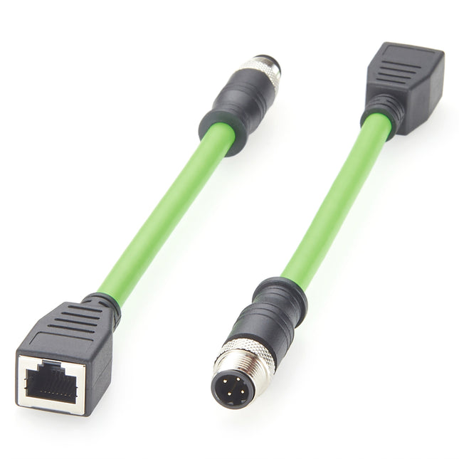 M12 D-Code to RJ45 Female Profinet Ethernet Cable