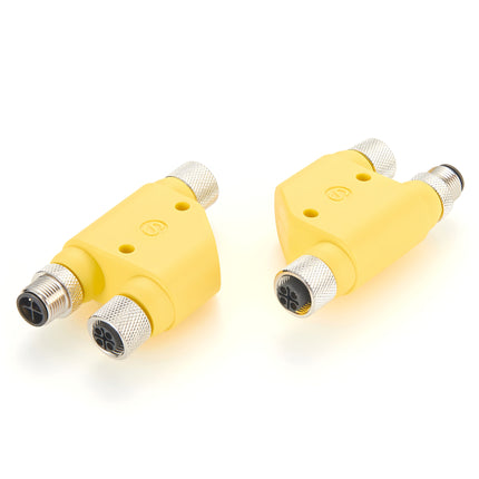 M12 Power S-Coded H-Splitter 3+PE