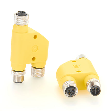 M12 Power S-Coded H-Splitter 3+PE