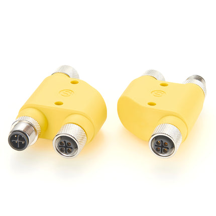 M12 Power S-Coded H-Splitter 3+PE