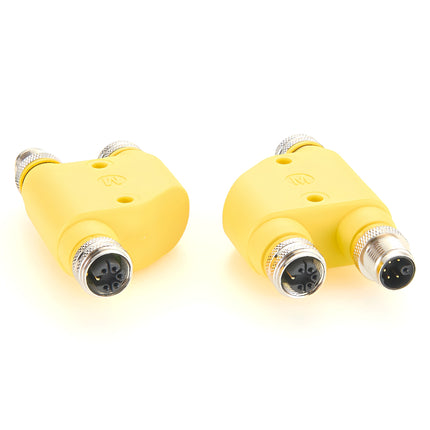 M12 M Code 5+PE H-Splitter
