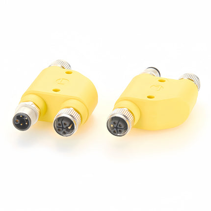 M12 Power L-Code Connector H Splitter