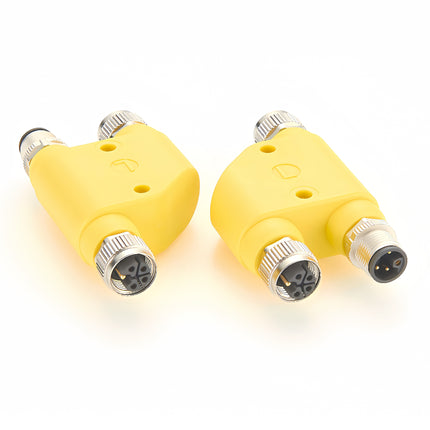 M12 Power L-Code Connector H Splitter