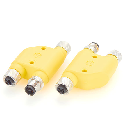 M12 Power T-Coded H-Splitter