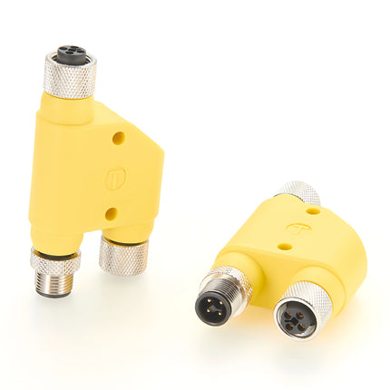 M12 Power T-Coded H-Splitter