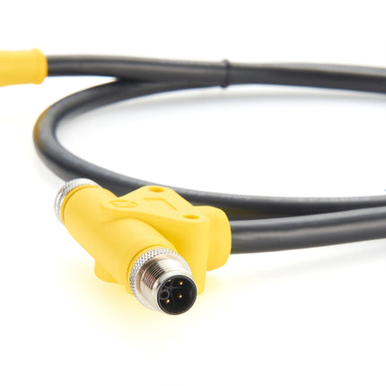 M12 Power K-Code T-Splitter Cable