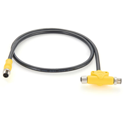 M12 4 Pin T-Code Power Splitter Cable