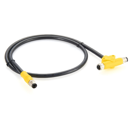 M12 L-Code Power Supply Cable T Splitter