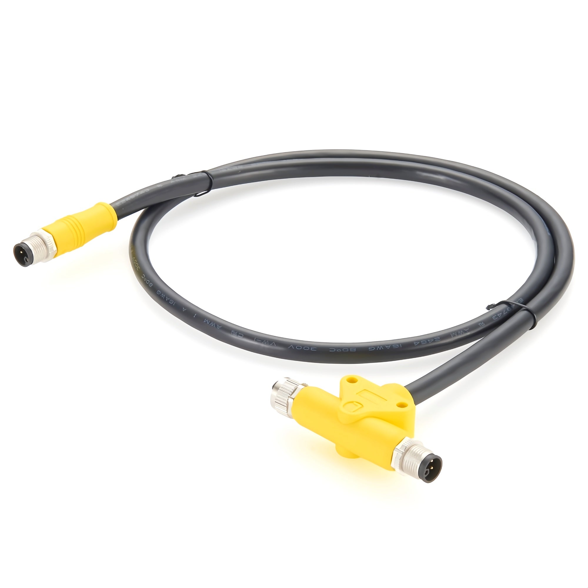 T Split Cable Rsa M12 L-Code Power Supply Cable T Splitter – Premier Cable