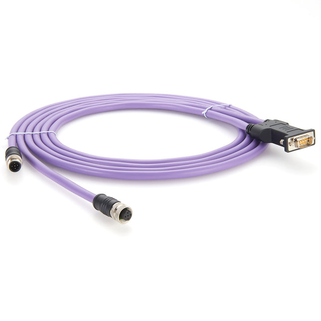 Profibus Cable DB9 to M12 B-Code 180°