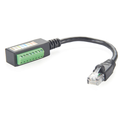 Cat5e RJ45 Male Plug to 8-Pin Terminal Block