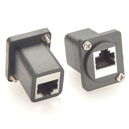 D-Type CAT6A RJ45 Ethernet Panel Mount Connector