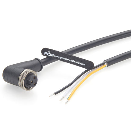 7/8" Female Right Angle Power Cable 3 Pin