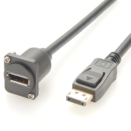 D-Type DisplayPort Panel Mount Extension Cable