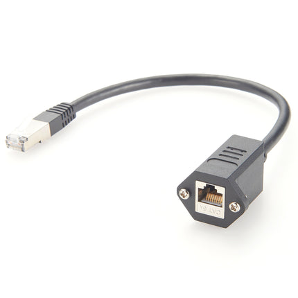 CAT6A RJ45 Panel Mount Extension Cable