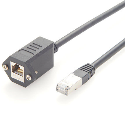 CAT6A RJ45 Panel Mount Extension Cable
