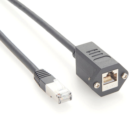 CAT6A RJ45 Panel Mount Extension Cable