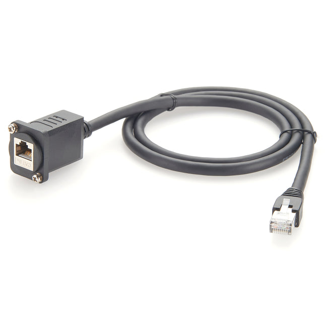 D-Type CAT6A Panel Mount Cable