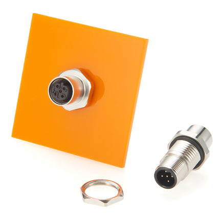 M12 B-Code Bulkhead Feedthrough Connector