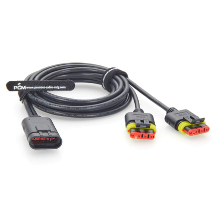 4 Way AMP Superseal Y-Splitter Cable 28210-1 to 282088-1