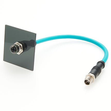 M12 X Code Panel Mount Extension Cable