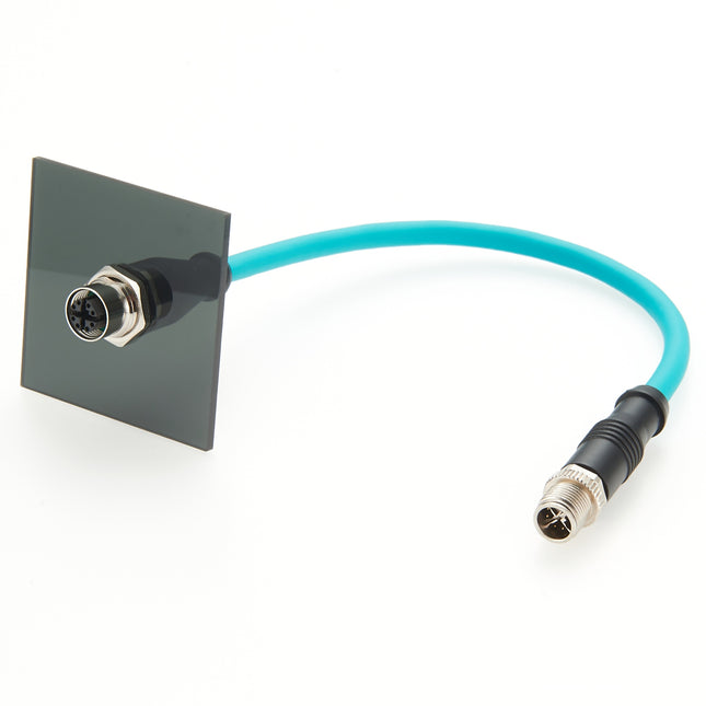 M12 X Code Panel Mount Extension Cable