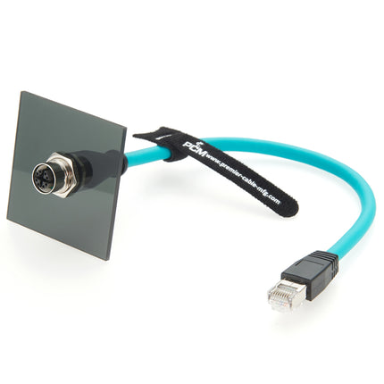 RJ45 to M12 X Code Panel Mount Cable Cat6A