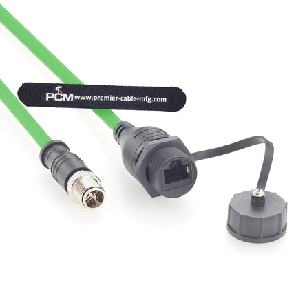 M12 to RJ45 IP67 Cat6a Cable