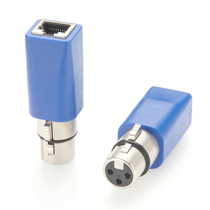 3-Pin XLR Female to RJ45 Female Adapter