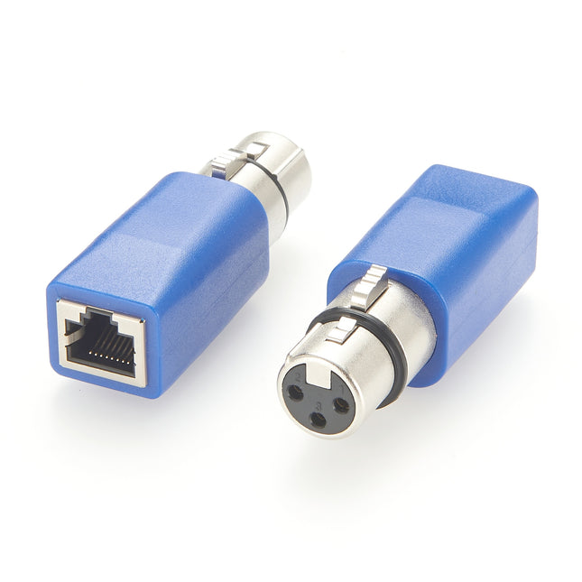 3-Pin XLR Female to RJ45 Female Adapter