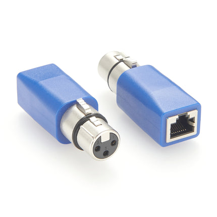 3-Pin XLR Female to RJ45 Female Adapter