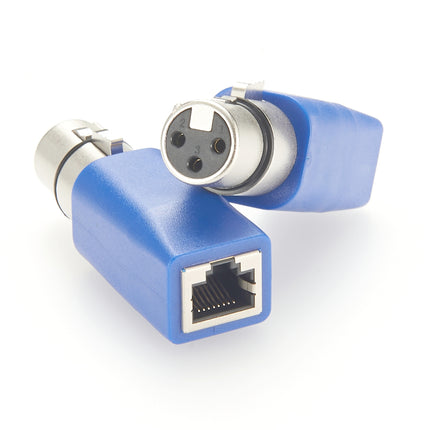 3-Pin XLR Female to RJ45 Female Adapter