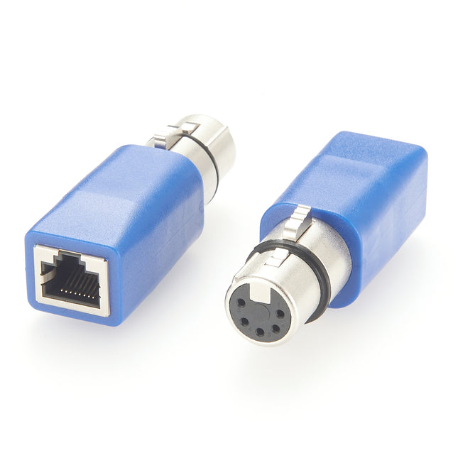 5 Pin XLR Female to RJ45 Female Adapter