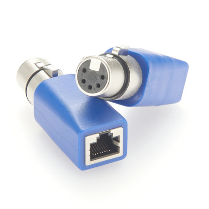 5 Pin XLR Female to RJ45 Female Adapter