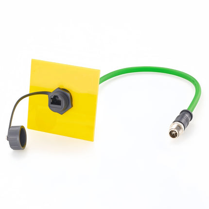 IP67 Waterproof M12 X Code to RJ45 Panel Mount Cat6A Ethernet Cable