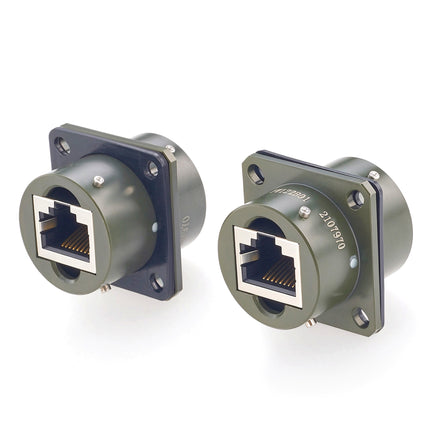 YW122B01 RJ45 Panel Mount Coupler YW Series RJ45 Double Bayonet Connector