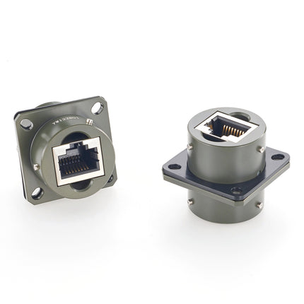 YW122B01 RJ45 Panel Mount Coupler YW Series RJ45 Double Bayonet Connector