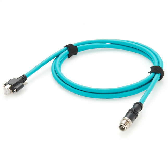 M12 X Code to RJ45 Cable Vertical Locking