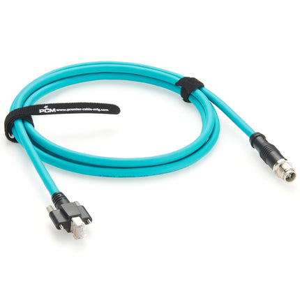 M12 X Code to RJ45 Machine Vision Cable